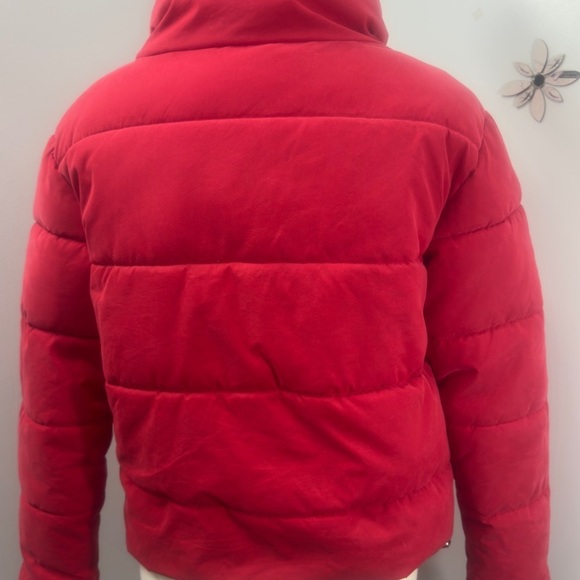 George Red Women's Winter Short Puffer Jacket Coat Long Sleeve Size XS - Picture 4 of 10